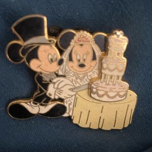 Mickey and Minnie wedding pin